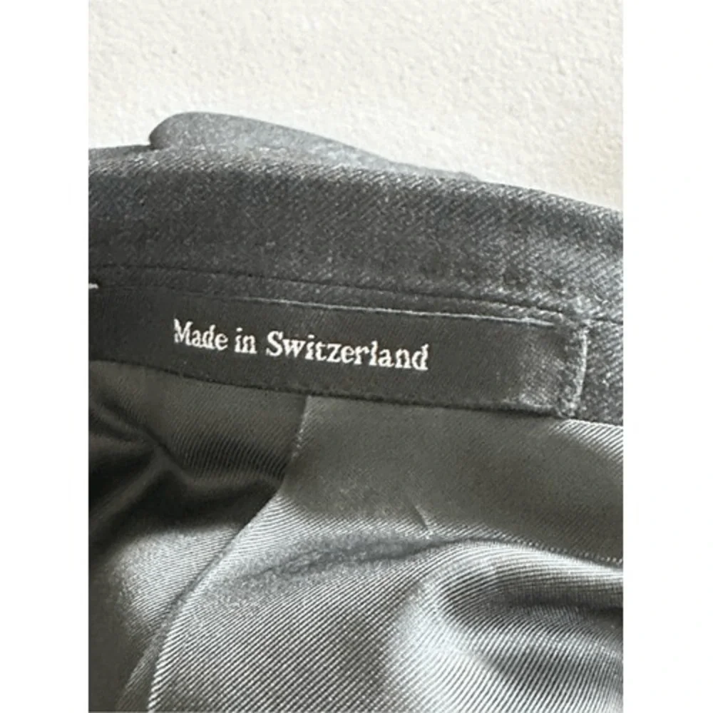 ERMENEGILDO ZEGNA‎ Wool 3 Button Suit Jacket Blazer 56L (46L) Black Classic